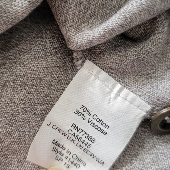 J Crew Heathered Gray Villa Button Detail Back Cotton Blend Knit Dress Size XS - Picture 13 of 14